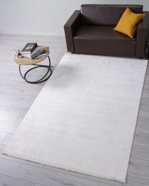 Турецкий прямоугольный ковёр 33119A WHITE / CREAM