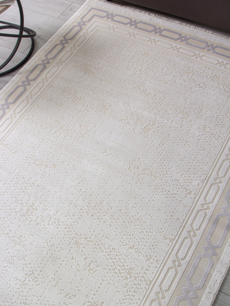 Турецкий прямоугольный ковёр 34069A WHITE / BEIGE