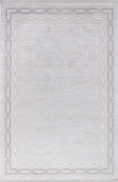 Турецкий прямоугольный ковёр 34069A WHITE / BEIGE