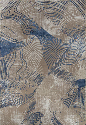 Турецкий прямоугольный ковёр LT1156 735 BEIGE / NAVY