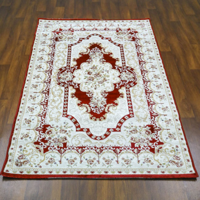 Казахстанский прямоугольный ковёр Q616A RED/WHITE