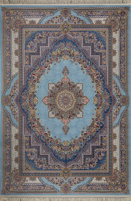 Российский прямоугольный ковёр 6805 BLUE-NAVY
