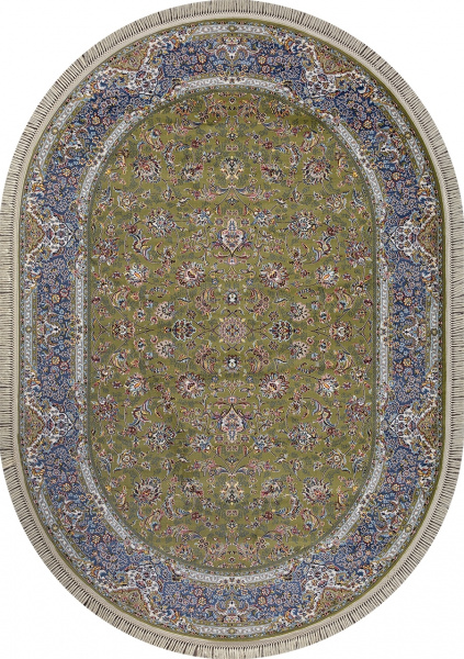 Российский овальный ковёр 6814 GREEN