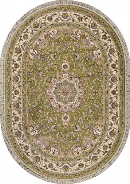 Российский овальный ковёр d158 GREEN