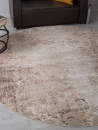 Турецкий круглый ковёр 03708A BROWN / BROWN
