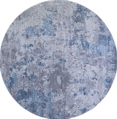 Турецкий круглый ковёр 03851A BLUE / BLUE