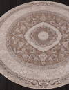 Турецкий круглый ковёр 03874B BROWN / BROWN
