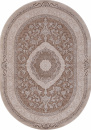 Турецкий овальный ковёр 03874B BROWN / BROWN