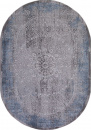 Турецкий овальный ковёр 03878A BLUE / BLUE