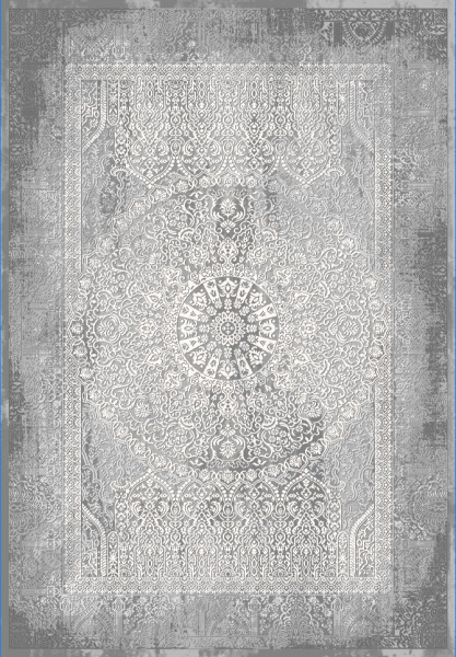 Турецкий прямоугольный ковёр 03878G GREY / GREY