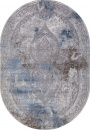 Турецкий овальный ковёр 03879A BLUE / BLUE