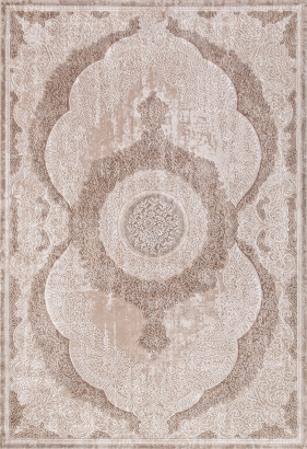 Турецкий прямоугольный ковёр 03880B BROWN / BROWN