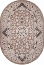Турецкий овальный ковёр 04033B DARK BROWN