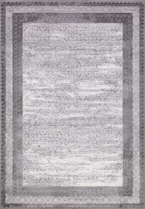 Турецкий прямоугольный ковёр 04041G GREY / GREY