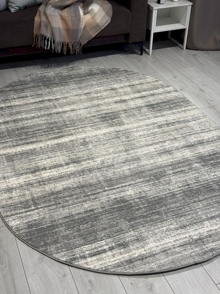 Турецкий овальный ковёр 04077G GREY / GREY