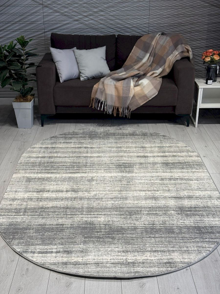 Турецкий овальный ковёр 04077G GREY / GREY