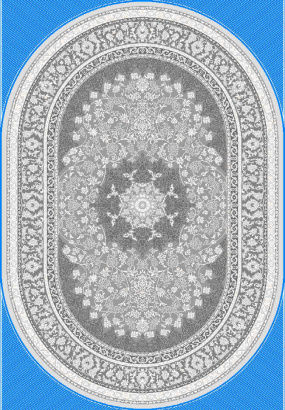 Турецкий овальный ковёр GA007G GREY / GREY