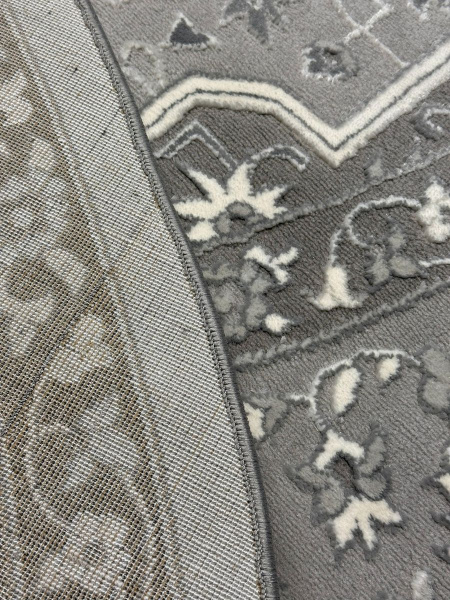 Турецкий овальный ковёр GA007G GREY / GREY