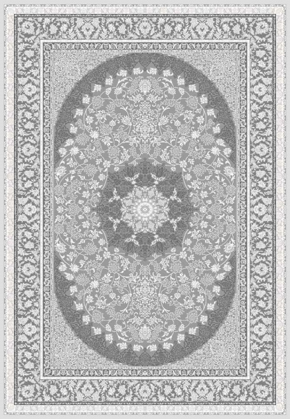 Турецкий прямоугольный ковёр GA007G GREY / GREY