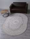 Турецкий овальный ковёр GA014N GREY / MULTI