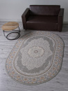 Турецкий овальный ковёр GA014N GREY / MULTI