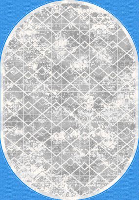 Турецкий овальный ковёр GA033G GREY / GREY