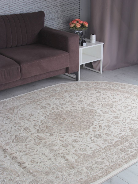 Турецкий овальный ковёр GA073A BROWN / BROWN