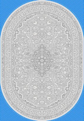 Турецкий овальный ковёр GA073G GREY / GREY