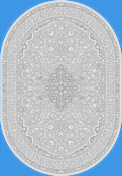 Турецкий овальный ковёр GA073G GREY / GREY