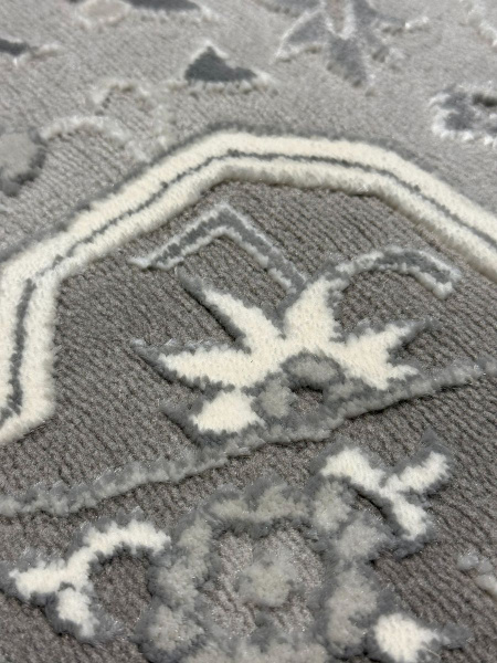 Турецкий овальный ковёр GA073G GREY / GREY