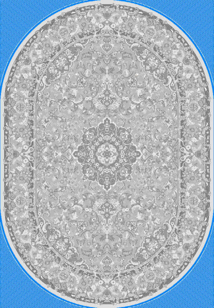 Турецкий овальный ковёр GA075G GREY / GREY
