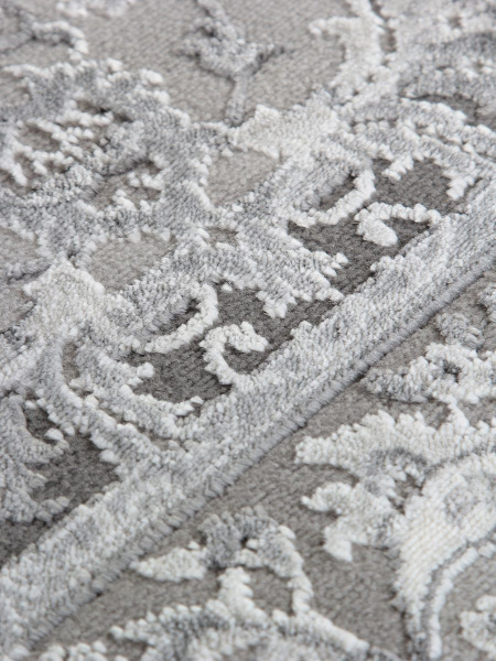 Турецкий прямоугольный ковёр GA075G GREY / GREY