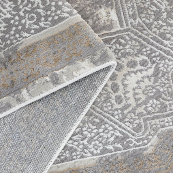 Турецкий прямоугольный ковёр  C968ALL GREY/GREY