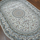 Казахстанский овальный ковёр W517A CREAM/WHITE 