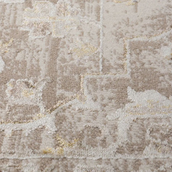 Турецкий прямоугольный ковёр  A4272A BEIGE/MUSTARD