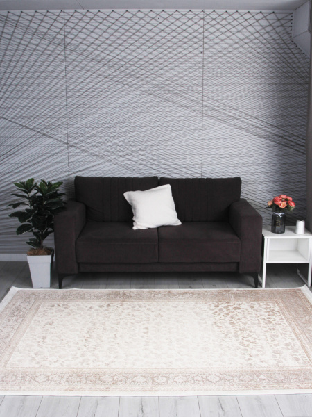 Турецкий прямоугольный ковёр 4554B S.WHITE / CREAM