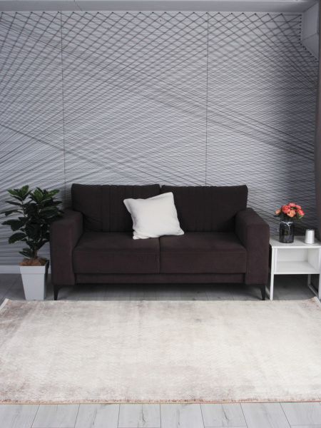 Турецкий прямоугольный ковёр 9340A S.WHITE / D.BEIGE