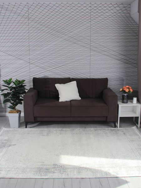 Турецкий прямоугольный ковёр 9361A S.CREAM / ANTHRACITE