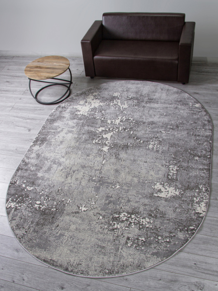 Российский овальный ковёр D996 LIGHT GRAY