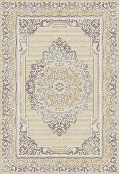 Молдавский прямоугольный ковёр F103 BEIGE-VIOLET