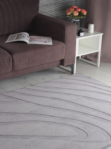 Китайский прямоугольный ковёр PX3007 GREY