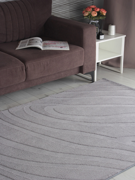 Китайский прямоугольный ковёр PX3007 GREY