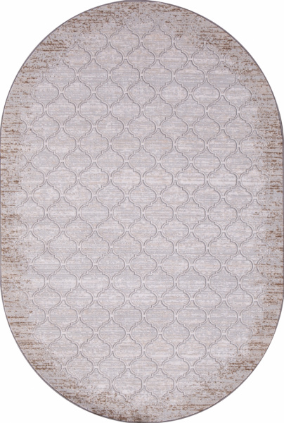 Турецкий овальный ковёр 34831 070 BEIGE