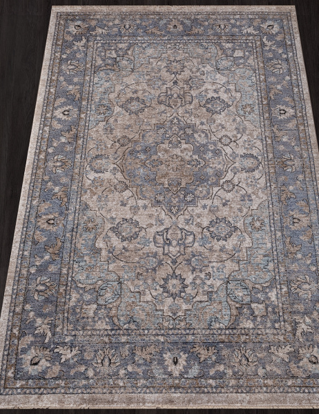 Турецкий прямоугольный ковёр 35017 030 BLUE