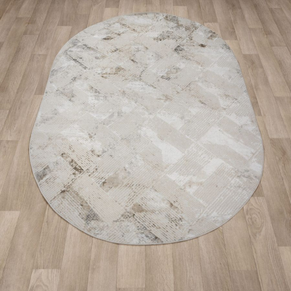 Турецкий овальный ковёр  A3743A CREAM/BROWN 