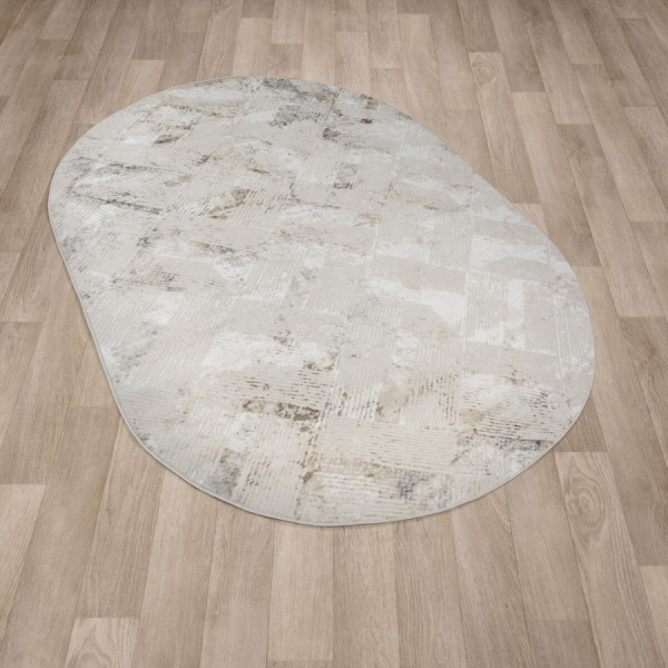 Турецкий овальный ковёр  A3743A CREAM/BROWN 