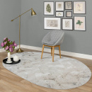 Турецкий овальный ковёр  A3743A CREAM/BROWN 