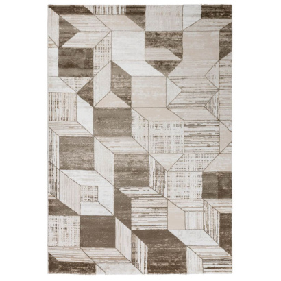 Турецкий прямоугольный ковёр  B1236A CREAM/BROWN