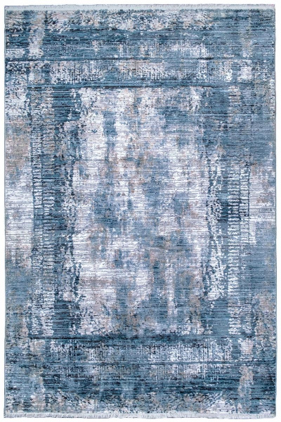 Турецкий прямоугольный ковёр 04271A GREY - BLUE