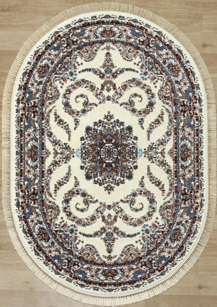 Турецкий овальный ковёр 08612A CREAM / CREAM